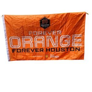 Houston Dynamo FC Orange Banner Flag "Forever Orange Forever Houston"